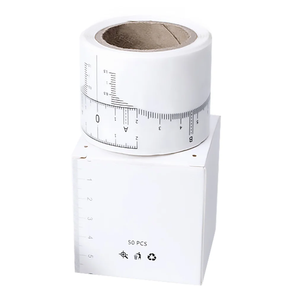 1 rol wenkbrauw meetliniaal sticker wit wegwerp zelfklevende wenkbrauwgids symmetrische wenkbrauwen make-up accessoire gereedschap tattoo lichaam