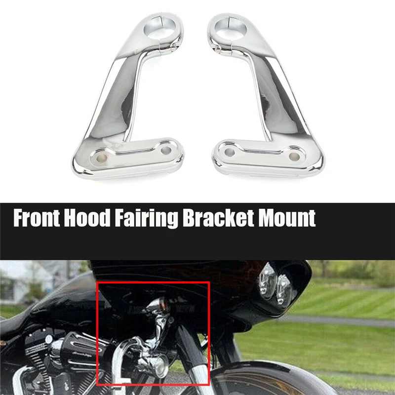 

AU28-1Pair Front Fairing Bracket Kits For Road Glide 2010-2013 Motorcycle Hood Bracket Fairing Mount Support