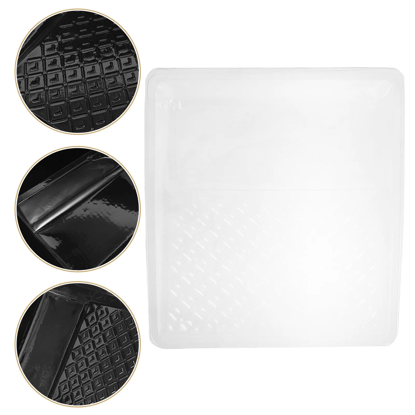 

5Pcs Paint Tray Liners Plastic Clear Transparent for Home Painting Supplies Easy Quick Colors Paint Tray Liners