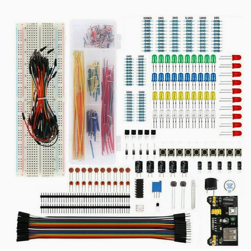 Kit breadboard da 830 pozzetti MB-102 per kit componenti UNO R3 Starter Kit Box