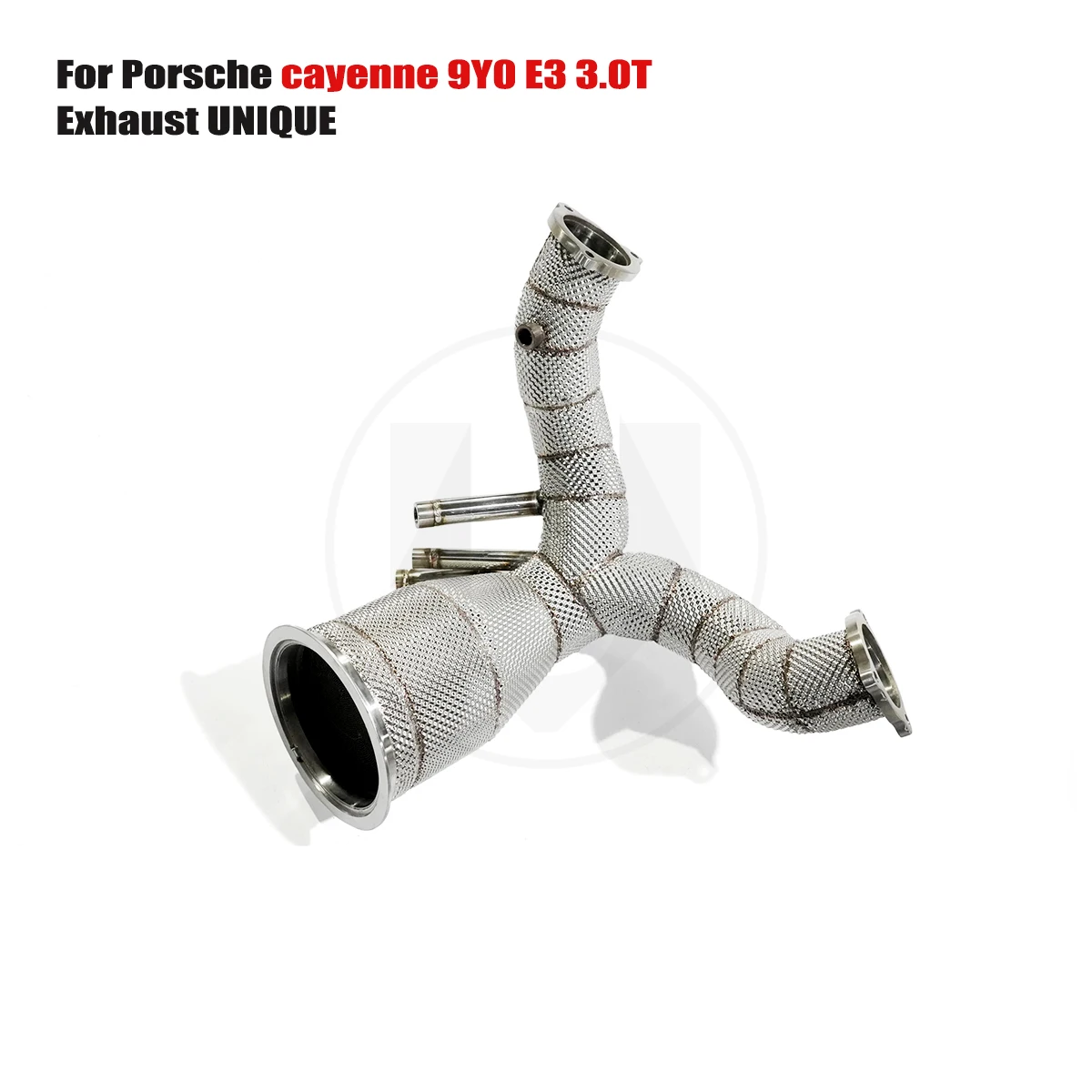 UNIQUE downpipe For Porsche cayenne 9Y0 E3 3.0T RS SS304 exhaust with cat/ without cat downpipeWith insulator