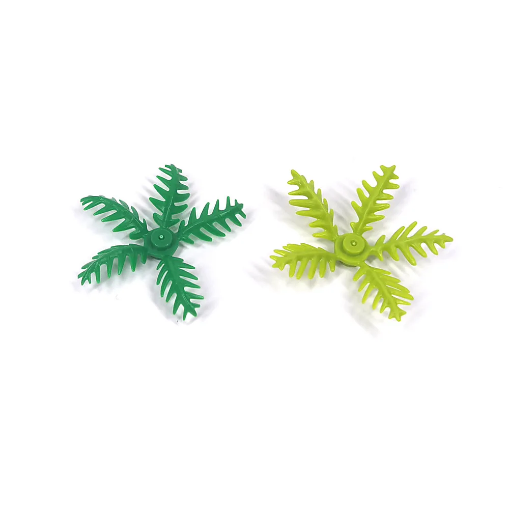 MOC 10PCS Part Bricks Beach Shaped Palm Tree Building Blocks Set Rainforest Jungle Coconut Educational Assemble DIY Toy Kid Gift