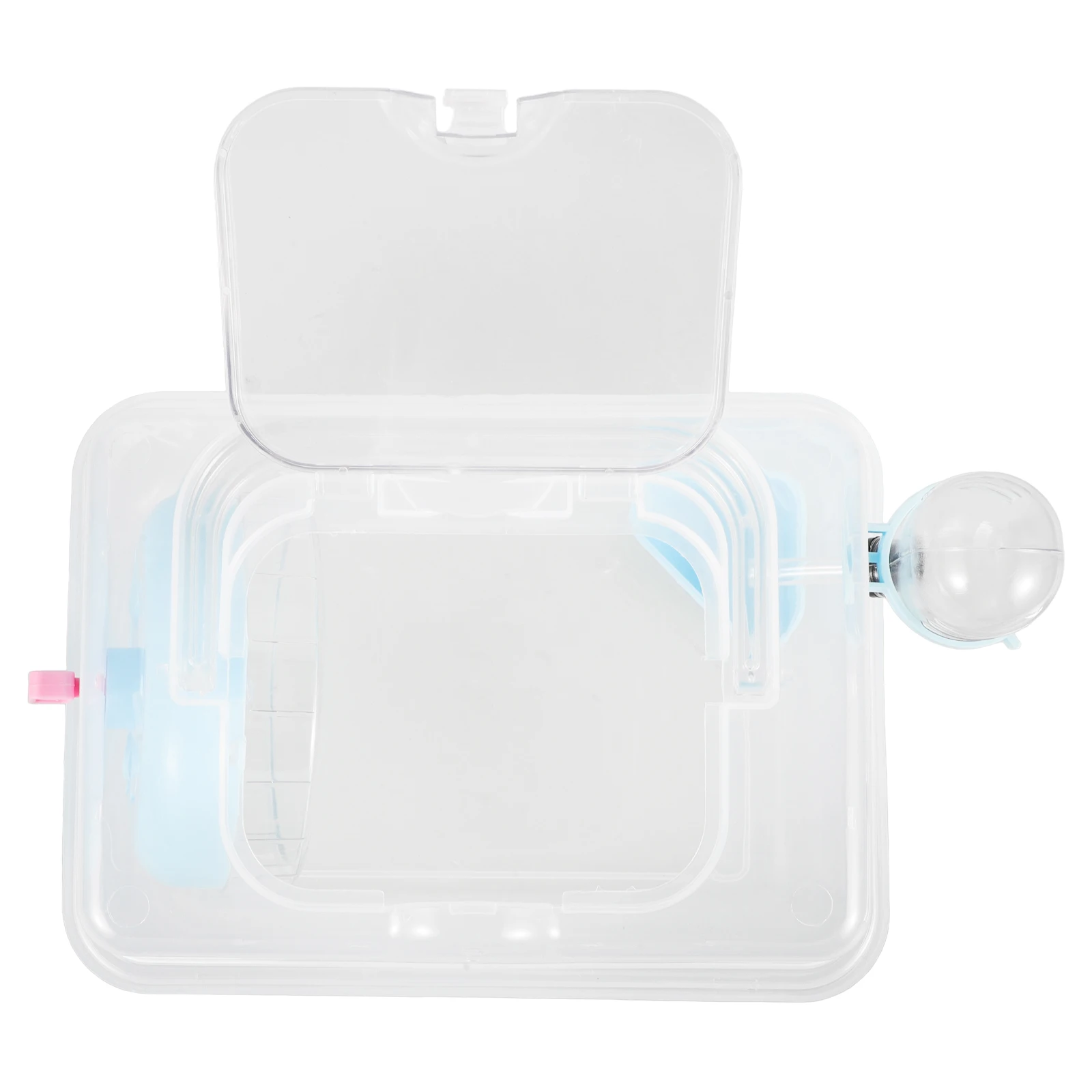 

Small Country Transparent Hamster Cage Portable Pet Carrier Lightweight Travel Container Guinea Hamster