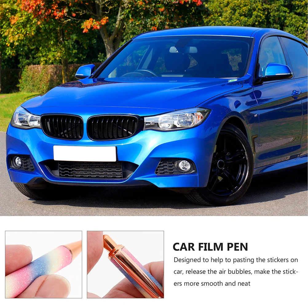 

2 pcs Air Bubble Pens Compact Abs Steel Design For Car Vinyl Film Installation Bubble Removal Tool Vehicle Craft Weeding Pen