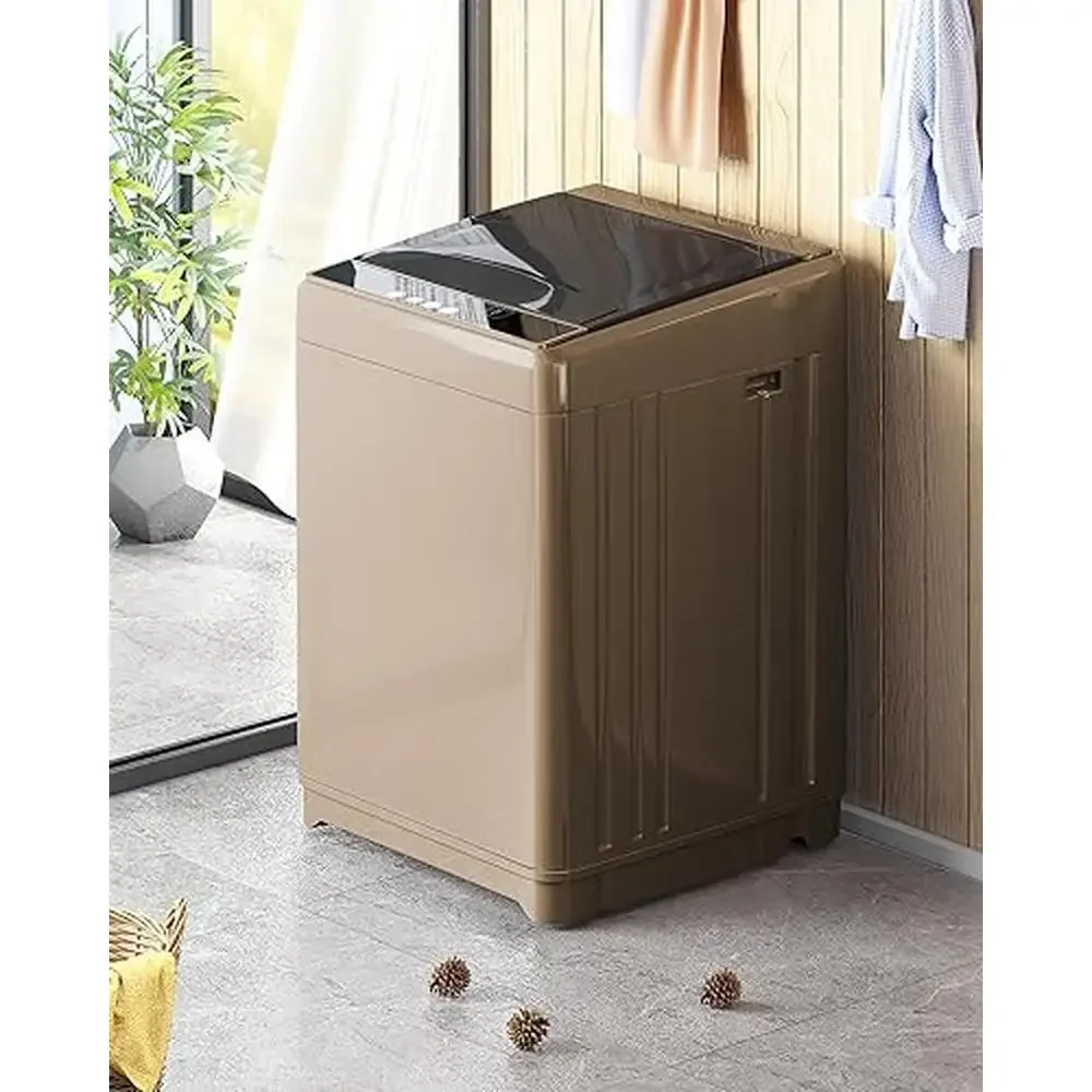 Portable Washing Machine 1.7 Cu Ft Capacity with Drain Pump 10 Wash Programs 8 Water Levels Stainless Steel Tub Compact Washer