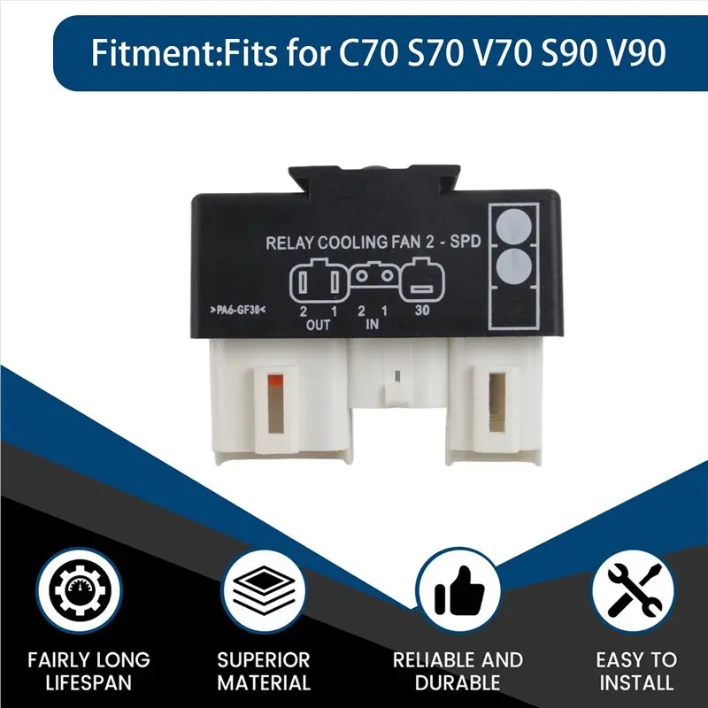 Multi-Purpose Cooling Radiator Fan Control Unit Relay For Volvo C70 S70 V70 S90 V90 740 850 940 960 Replace 9442933 9442934 8999