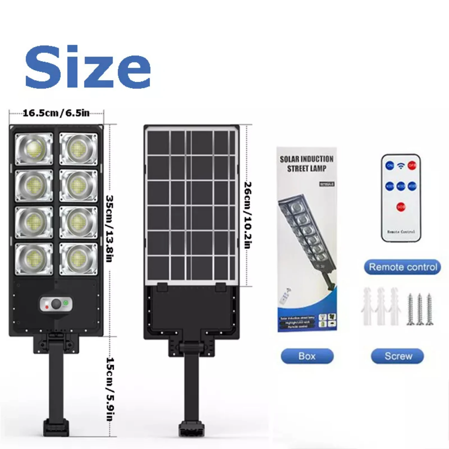 Outside Solar Street Light Motion Sensor Commercial Dusk To Dawn LED  Lamp