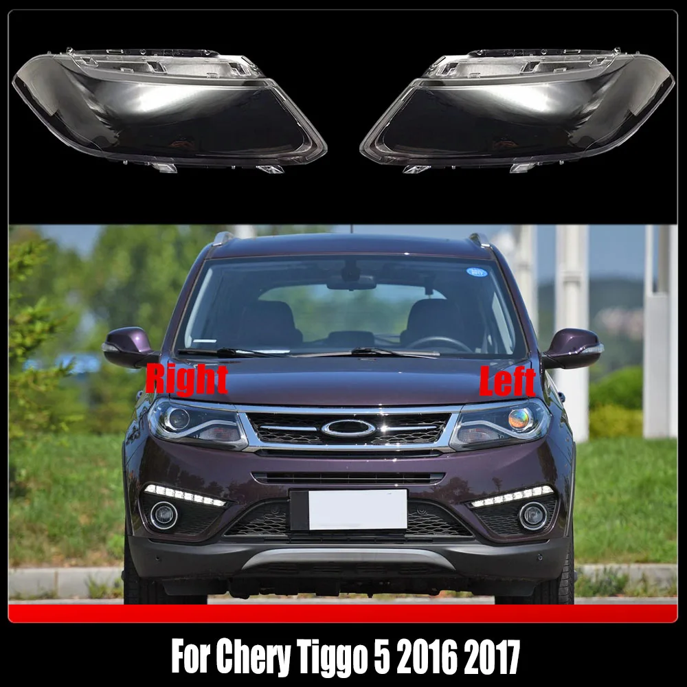 

For Chery Tiggo 5 2016 2017 Headlight Cover Transparent Mask Headlamp Lamp Shell Replace Original Lampshade Plexiglass