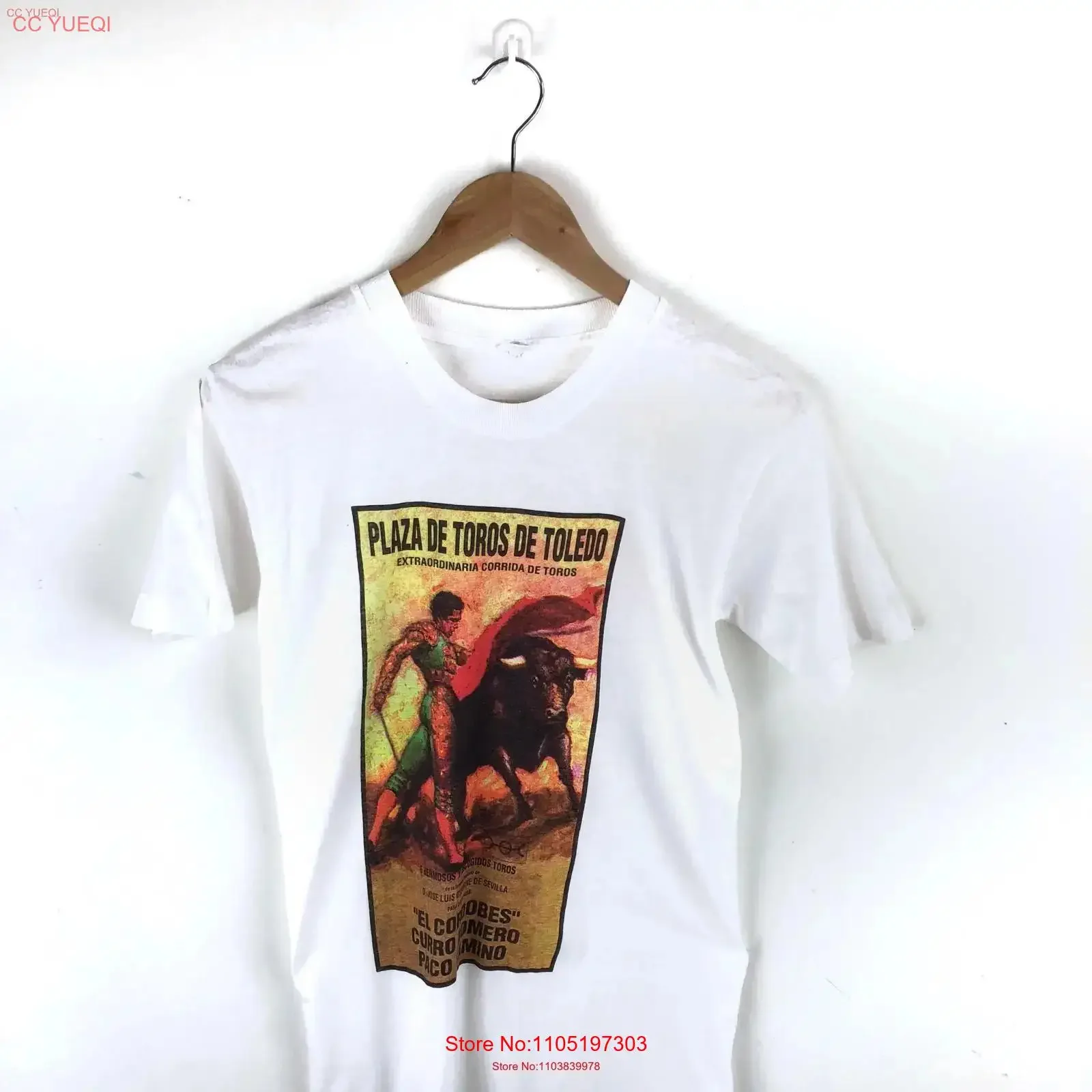 Vintage 80 s Plaza De Toros Toledo T Shirt BullfighT El Cordobes Curro Romero Paco Camino Art Of Spain vintage Washed graphic