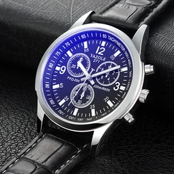 Top Brand Watches For Men Fashion Sport Men's Analog Quartz Wrist Watch Casual Business PU Leather Mens Watch Relogio Masculino