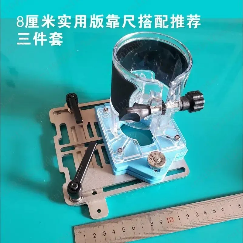 99 aluminum-plastic panels are slotted a day, and trimming machine is backed by a ruler. Tool people must