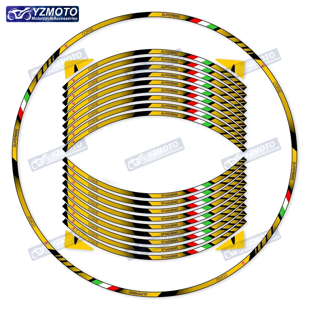 

Светоотражающие 17-дюймовые наклейки на колеса мотоцикла, полосатая лента на ободе, наклейка на ступицу для HYPERMOTARD 796 939 1100 820 HYPERSTRADA 820 939