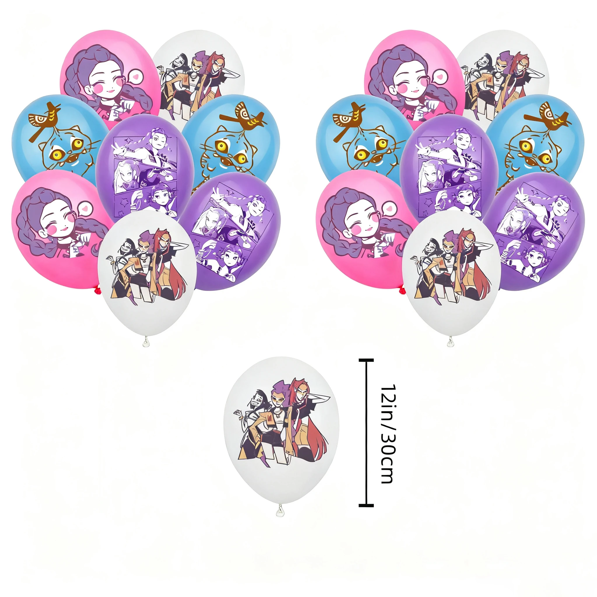 KPop Demon Hunters Birthday Decor Balloons Purple star balloons and number balloons suitable for DIY decoration at birthday part