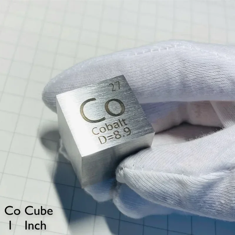 Cobalt Metal 1 Inch 25.4mm Density Cube 99.96% Pure for Element Collection