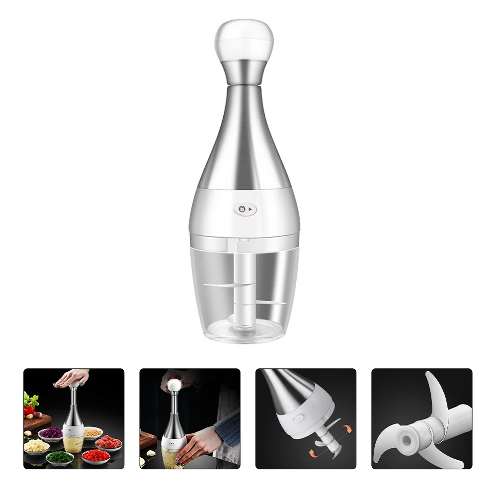 

Stainless Steel Garlic Chopper Mincer H Crank Vegetable Crusher Portable Press Cutter Kitchen Bar Tools