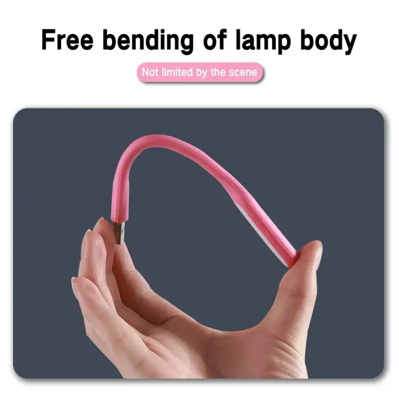 1-10PCS Mini USB LED Light Portable Small Reading Lamp Protect Eyesight Foldable For Power Bank Laptop Night Lights Table Lamps