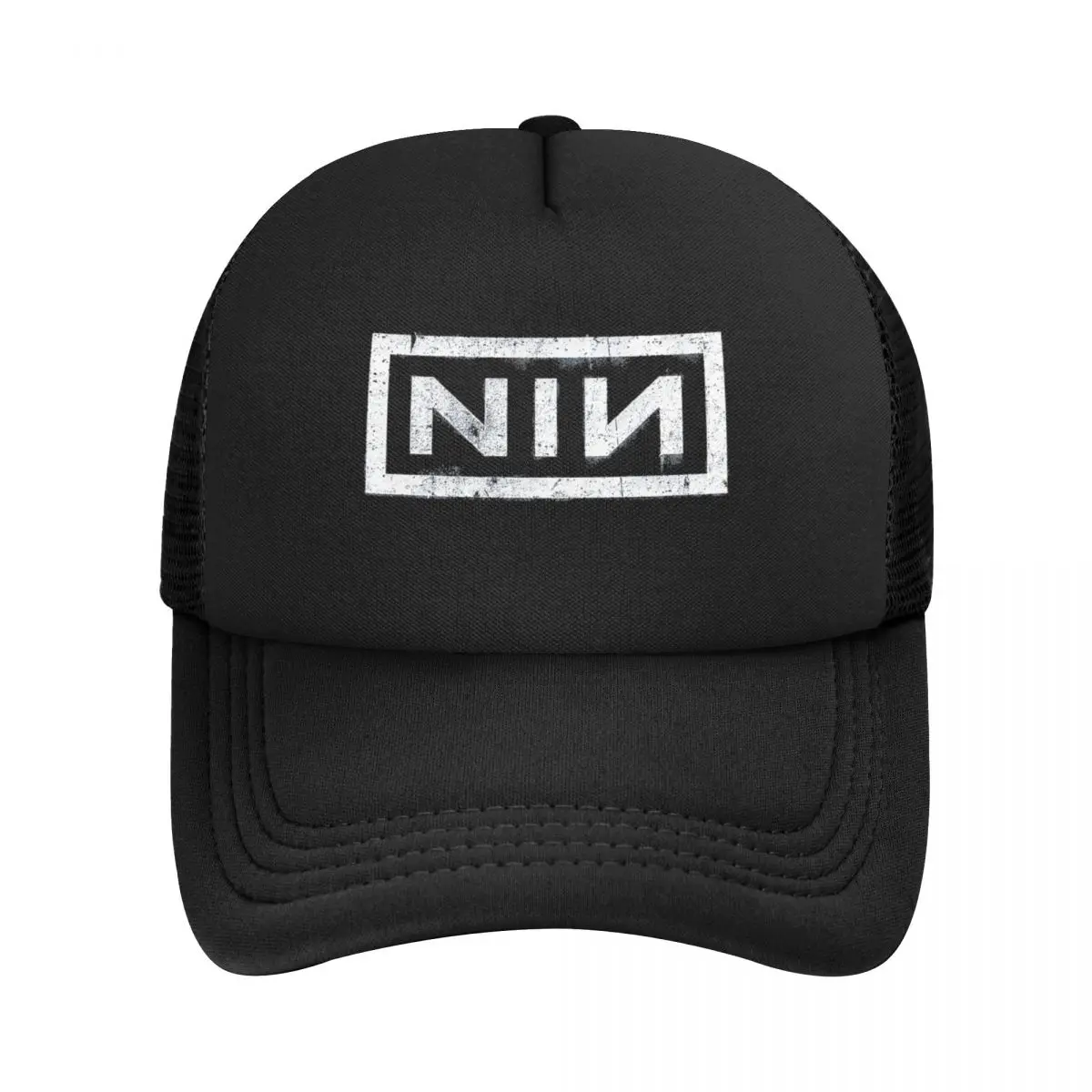 NIN Retro Logo Nine Inch Nails Mesh Baseball Caps Unisex Fashion Sun Hat Dad Hat Snapback Caps Sun Caps Summer Trucker Hats