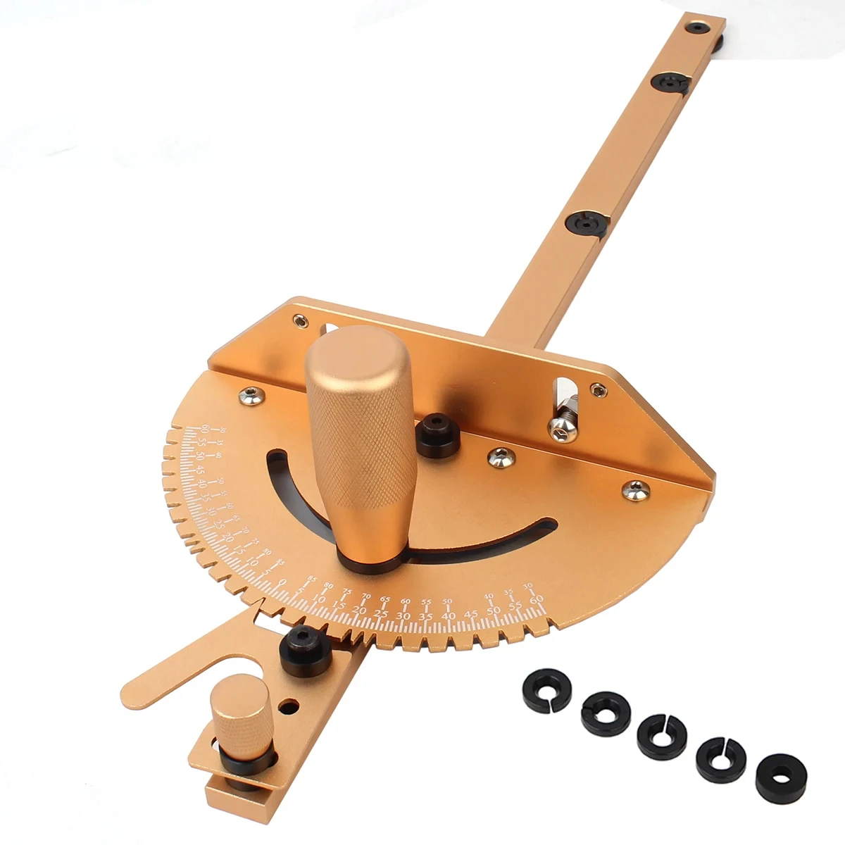 

For Table Saw Router Woodworking Tools Miter Gauge With Track Stop Table Saw/Router Miter Gauge Sawing Assembly Angle Ruler