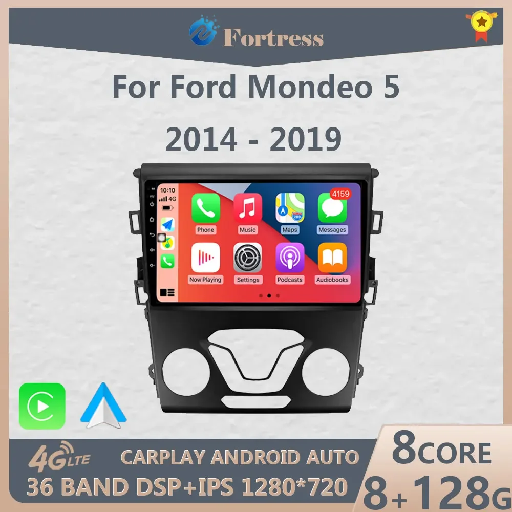 Android 12 Radio Player For Ford Mondeo 5 Fusion 2012 - 2014 GPS Screen WIFI Touch Head Unit Car TV Car Multimedia Serero Auto