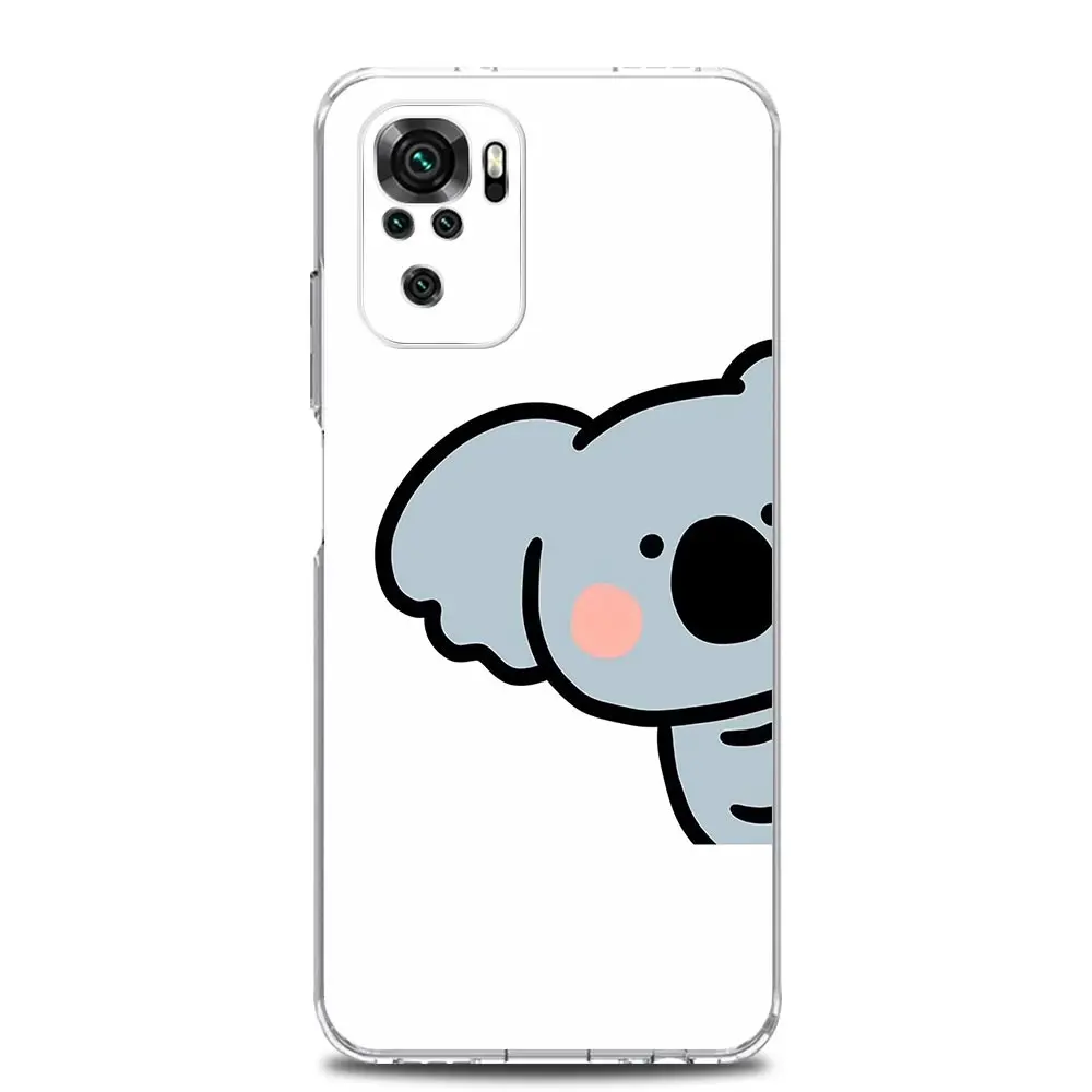 Custodia per telefono per Xiaomi Redmi Note 14 13 12 4G 9 8 10 11 Pro Plus 5G 14C 13C 12C 10C 9C 9A Trasparente morbida TPU Cover Koala