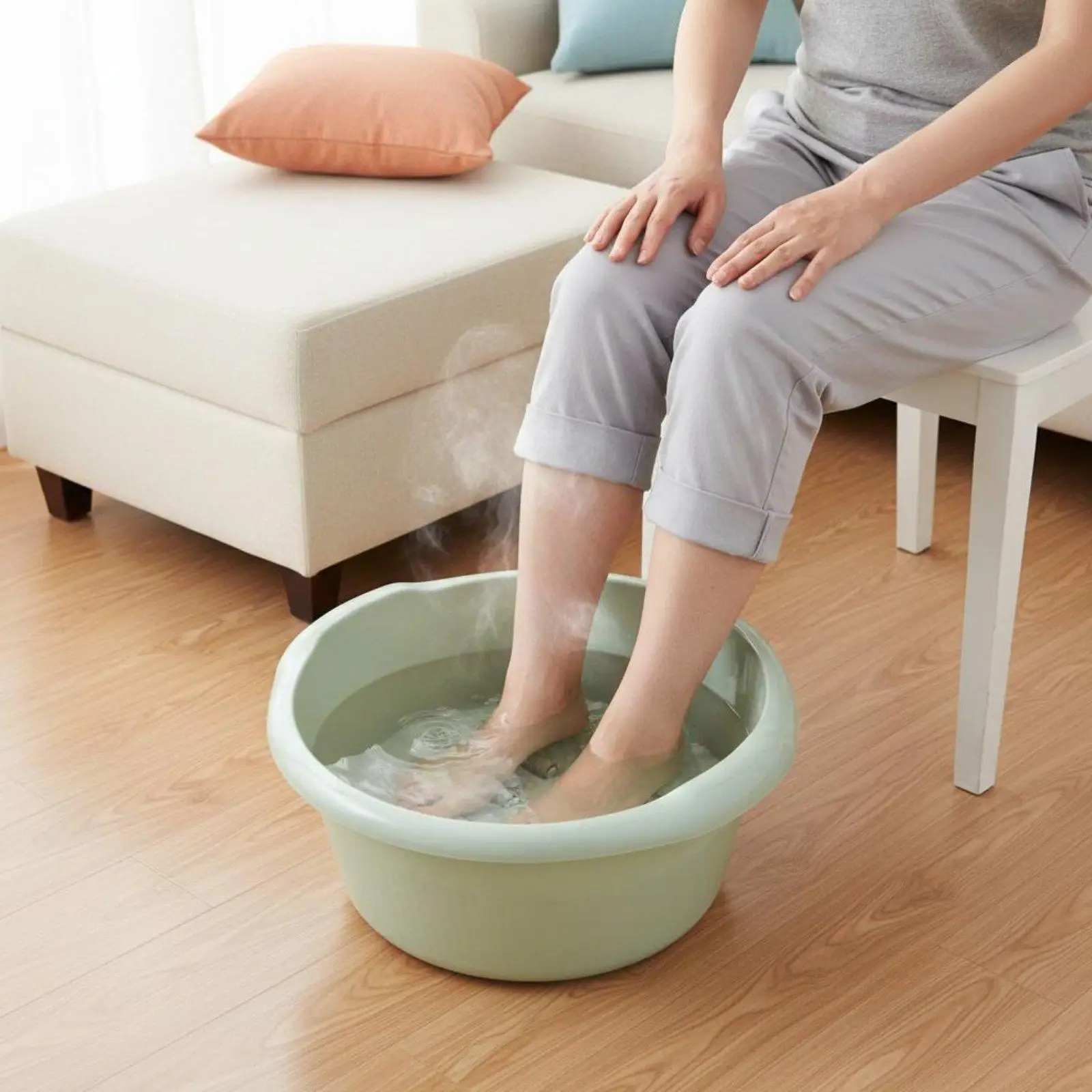 Foot Spa Bath Massager Basin with Rotating Rollers Plastic Soak Tub Multi-use Foot Bath for Home Cleaning