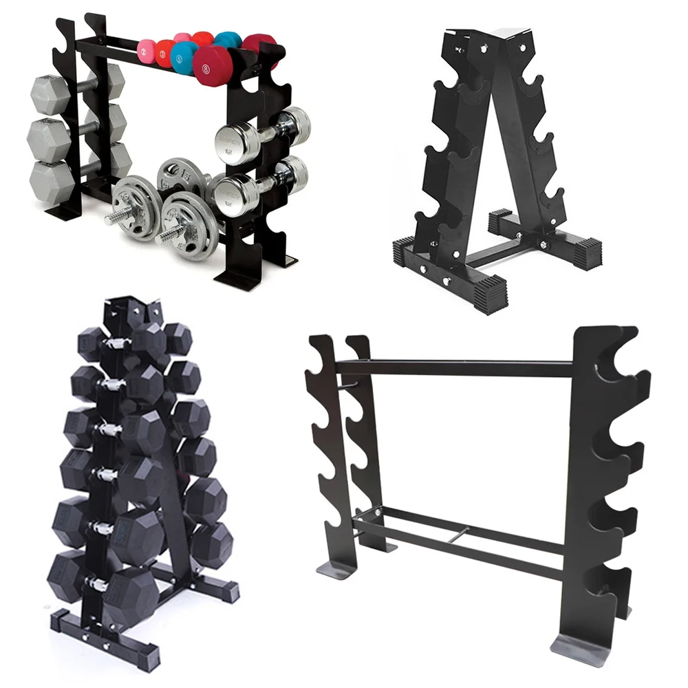 Iron Dumbbell Rack Holder Bracket Fitness Dumbbells Equipment Rack Support Stands Weightlifting Holder Accessories Home Gym