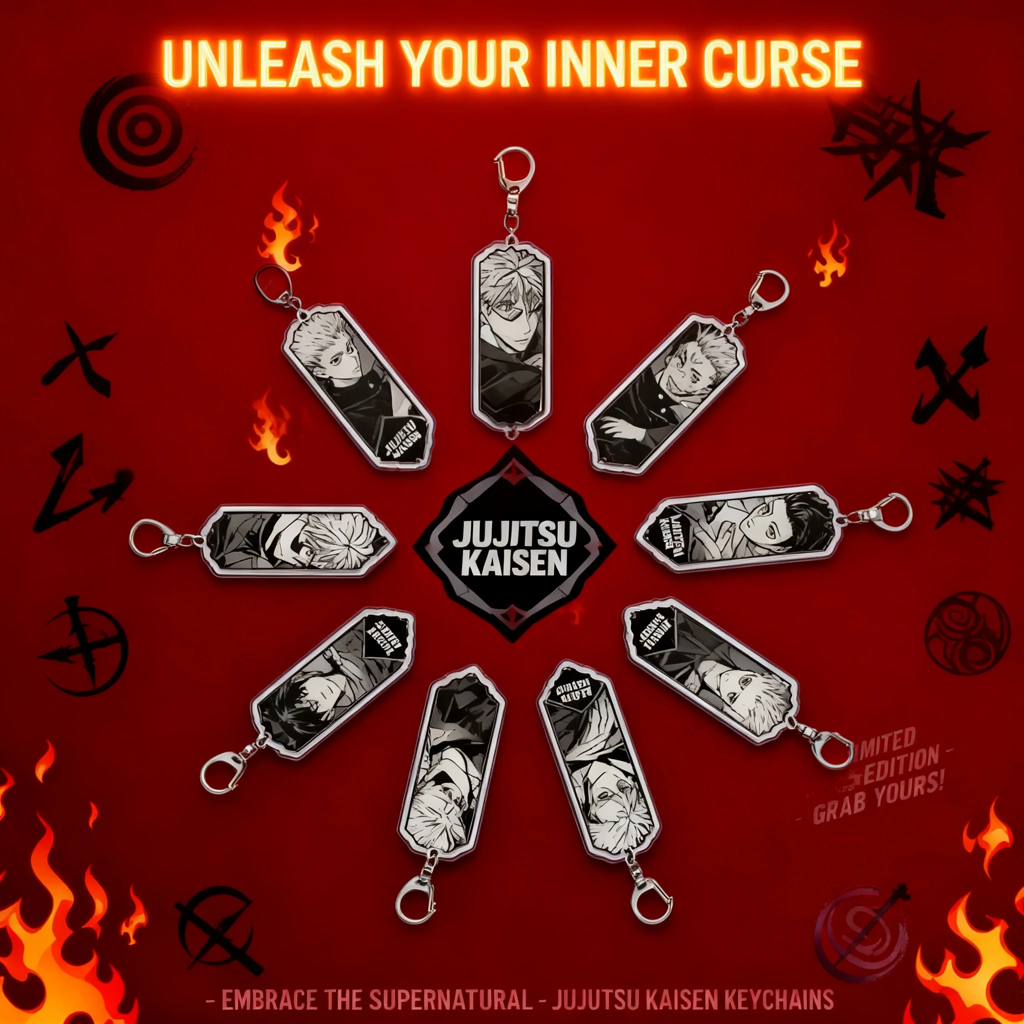 

Jujutsu Kaisen Anime Acrylic Keychain Gojo Satoru Itadori Yuji Geto Suguru Pendant Accessory Hot Selling Merchandise