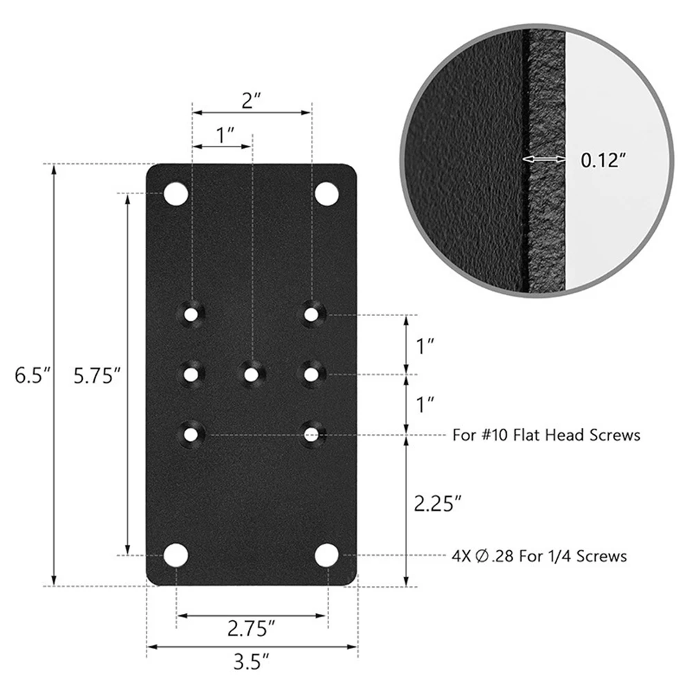 2 Pieces Black Steel Post Base Plates for Concrete 65 Inch by 35 Inch Rust Resistant for Outdoor Patio  2 Pieces