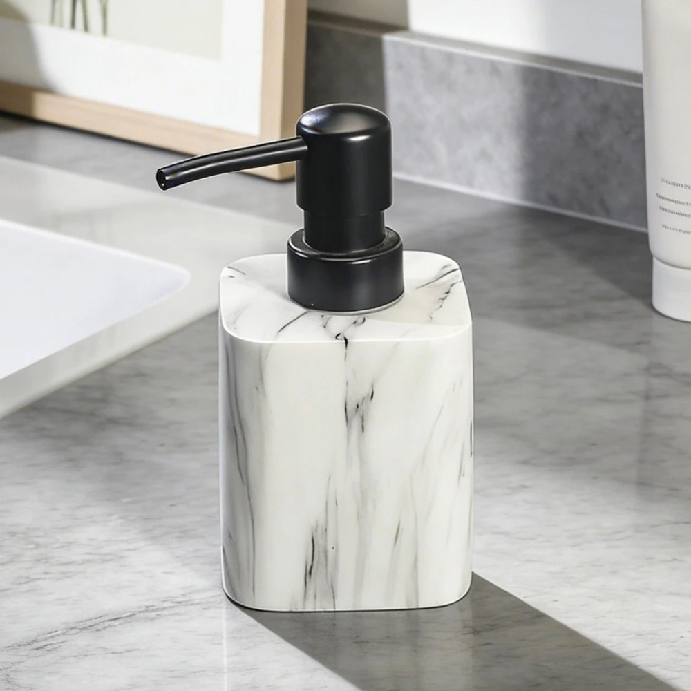 Nordic Style Marble Hand Sanitizer Bottle Bathroom Press Emulsion Dispenser Bathroom Emulsion Sub-bottle Bathroom Decoration
