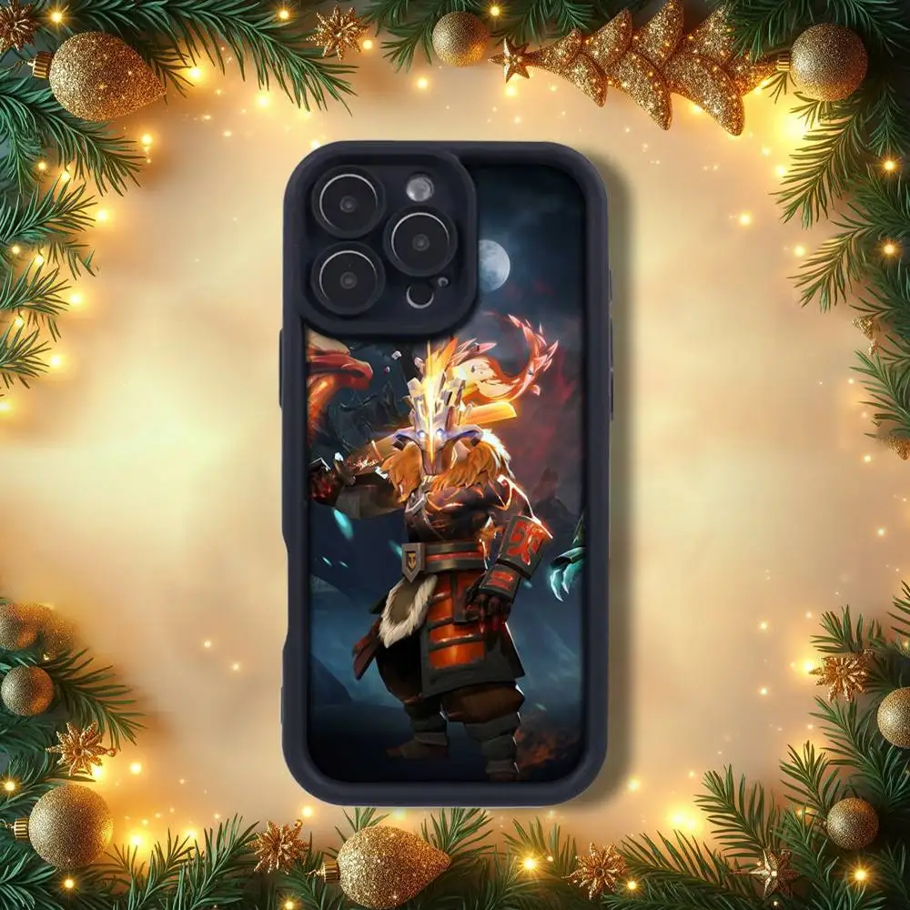 حافظة هاتف رائعة P-PowerfulS Dota 2 لهاتف iPhone 14,12,17,15,11,13,16,Pro,E,Plus,Max,Air,SE4 ظهر من السيليكون الناعم المقاوم للصدمات #6