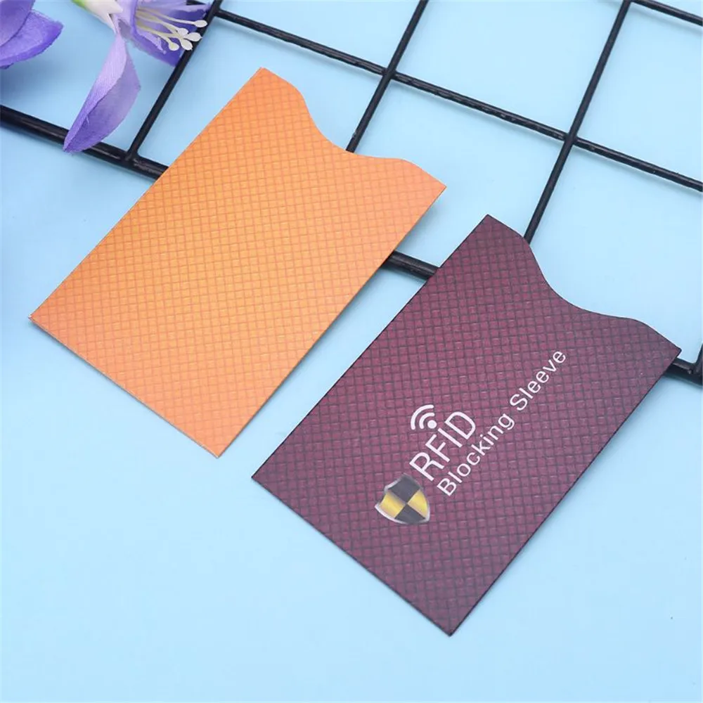 ซองใส่บัตรเครดิตอลูมิเนียมป้องกันการโจรกรรมข้อมูล RFID จำนวน 5 ชิ้น