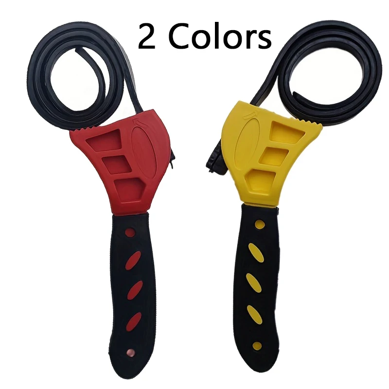 

Adjustable Disassembly Tool 1Pc 6 Inch Belt Wrench Oil Filter Puller Strap Spanner Chain Wrench Strap Opener