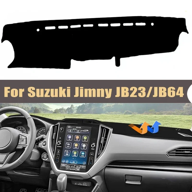 

Крышка приборной панели автомобиля, коврики от солнца, избегайте световых накладок, защитные накладки на приборную панель для Suzuki Jimny JB23 JB64, автомобильные аксессуары