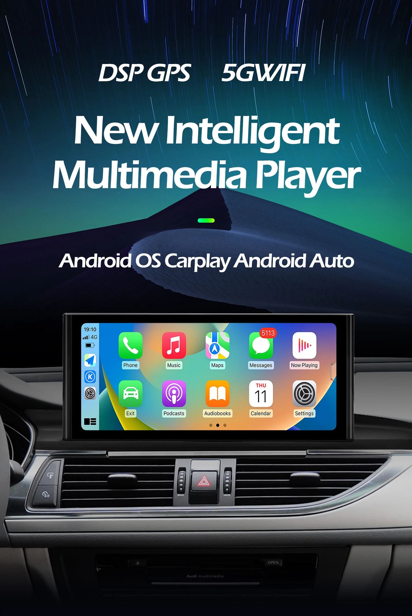 Android 15 Auto-Multimedia-Player Für Audi A6 C7 A7 2012 ~ 2018 Touchscreen Carplay Musik Stereo GPS Navigation 8 + 128 GB Auto Radio – Detail 5
