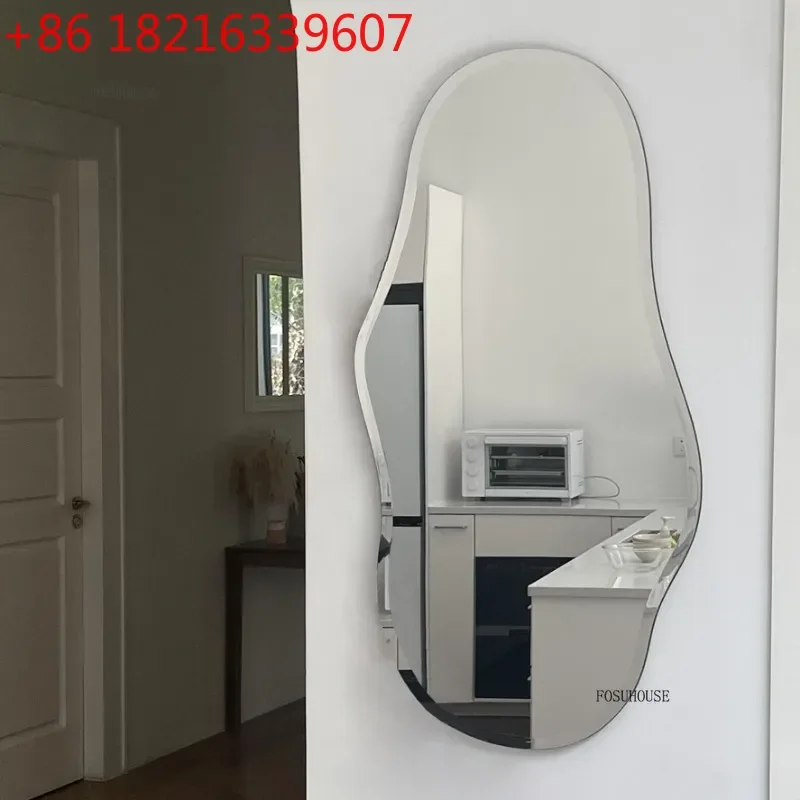 Espelhos Decorativos Irregulares YAO para Casa, Espelhos Decorativos Artísticos com Design de Gota d'Água, Espelho de Corpo Inteiro para Decoração de 