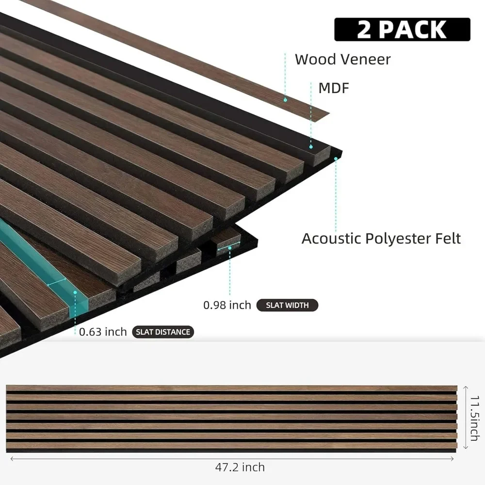 Dřevo slat akustická panely pro stylové dekorace, hluk redukce, 3D fluted panel pro zeď, vnitřní design, 47 v