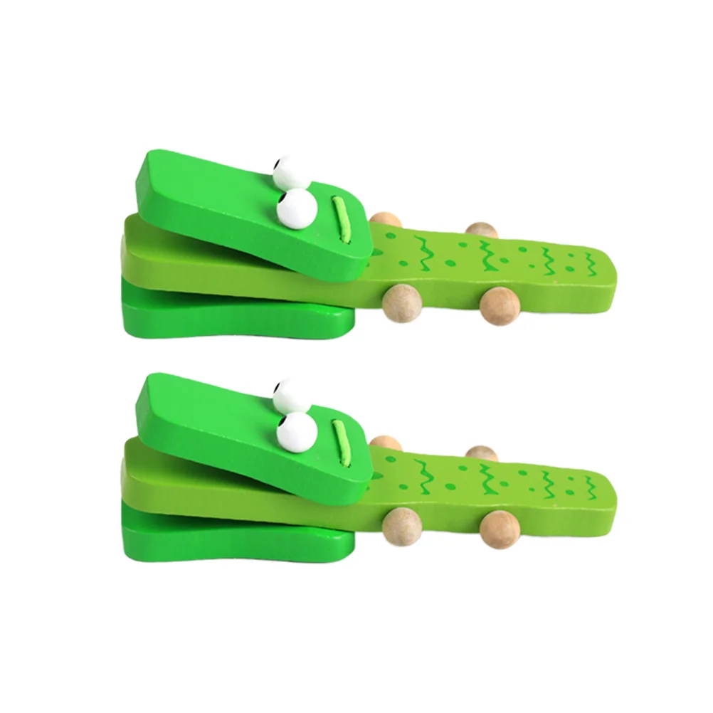 2 Pcs Hand Clappers Musical Instrument Wooden for Toddlers Percussion Instruments