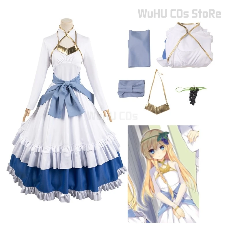 

Anime Iris Cosplay Costume Adult Women White Dress Headband Outfits Women Halloween Carnival Party Disguise Suit