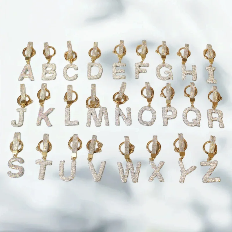 DIY A-Z Letters keychain Pendent Key Chain Women Car Key Ring Simple Letter