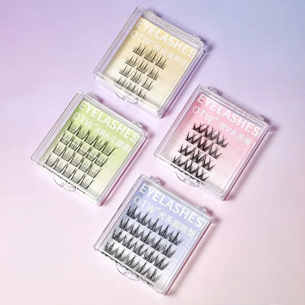 Natural Simulation Manga Lashes Segmented Self-grating Little Devil False Eyelashes Trilogy Long Eyes Wide Stem Self-adhesive