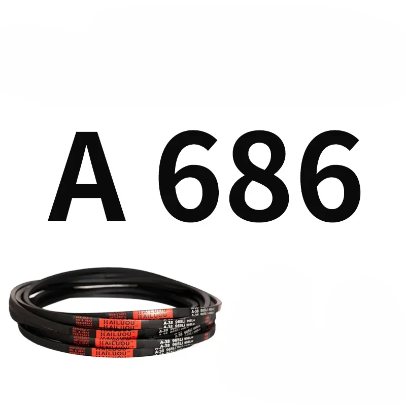 2pcs  Triangle Belt Type A A686 Industrial Machine Toothed Belt Hardline Cord
