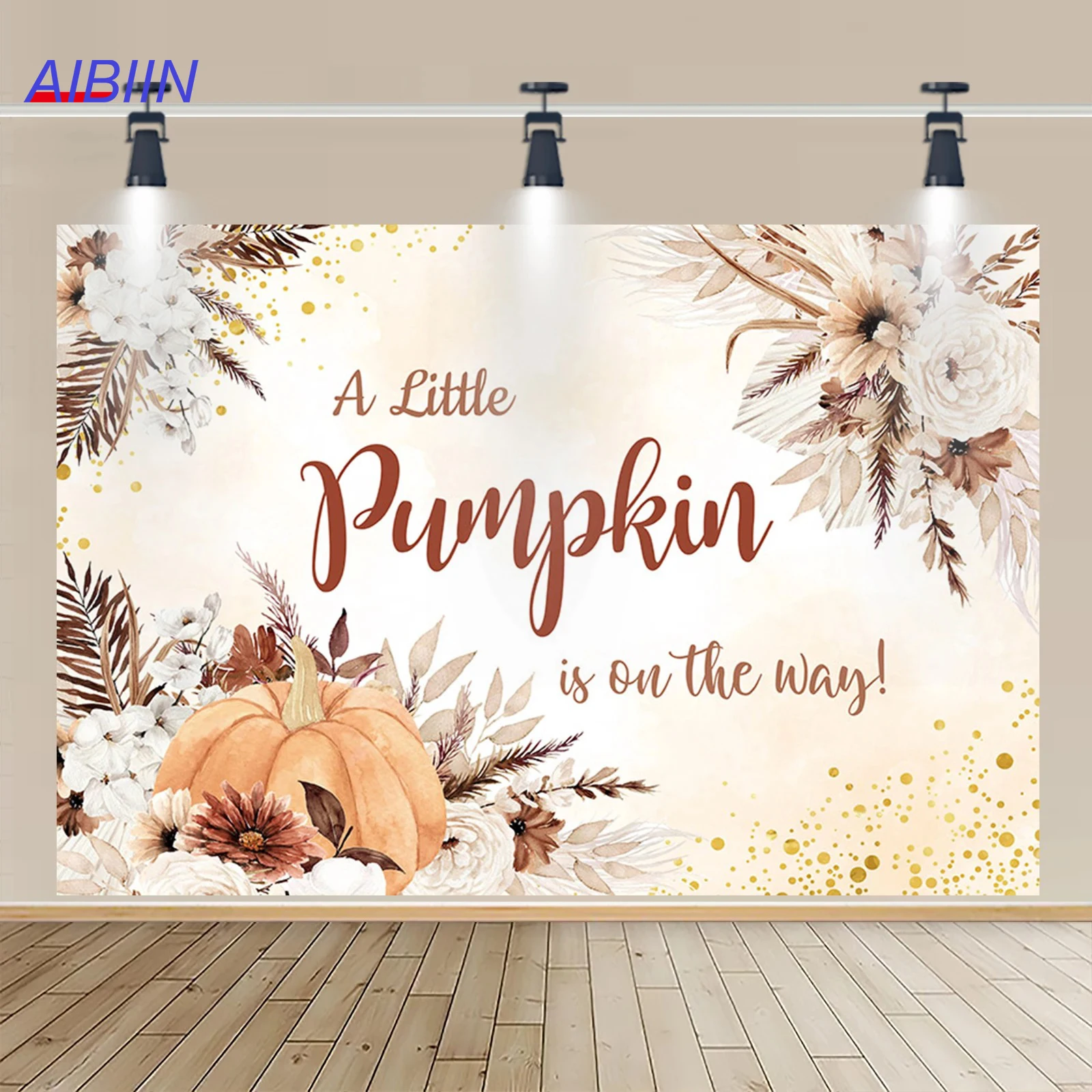 

Gender Reveal Photography Background Pumpkin Baby Shower Birthday Newborn Backdrop Party Decor Supplies Pregnant Photo Studio