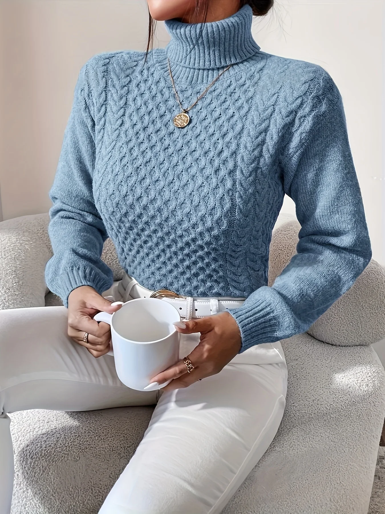 

Осень/Зима 2024 Новинка водолазка вязаный пуловер свитер