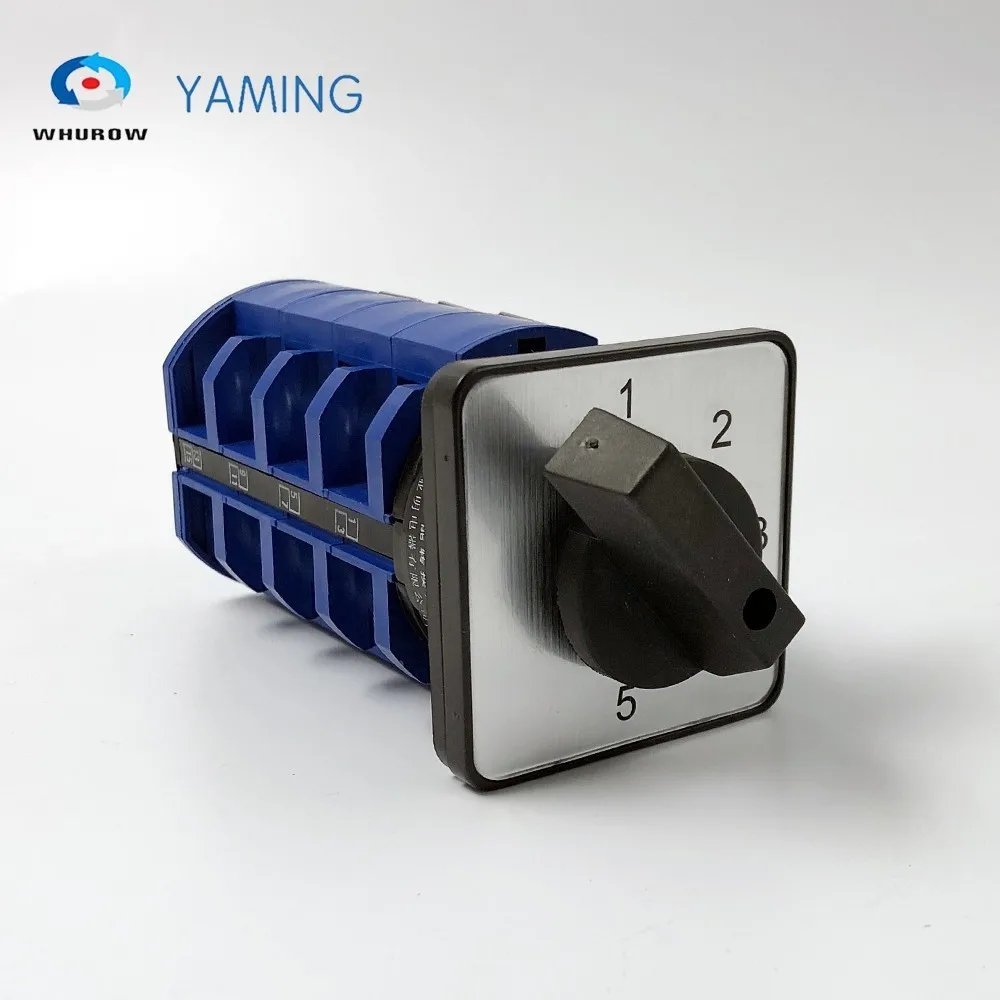 

YMW26-63/4 Changeover Rotary Cam switch 690V 63A 4 levels 5 position Silver contact Manual control motor