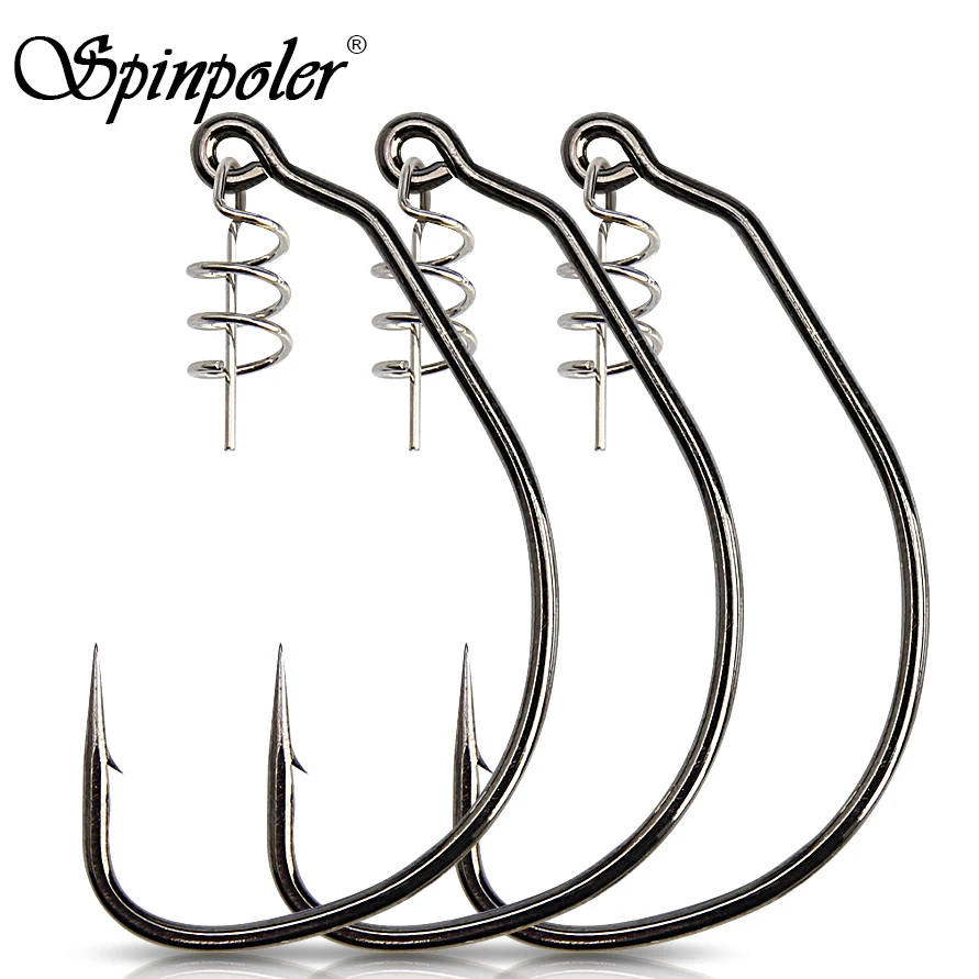 Spinpoler 5/0 7/0 10/0 Swimbait Hooks Raptor Unweighted Wide Gap 3x-Strong Forged Shank For Soft Bait Fishing Lure Saltwater Sea