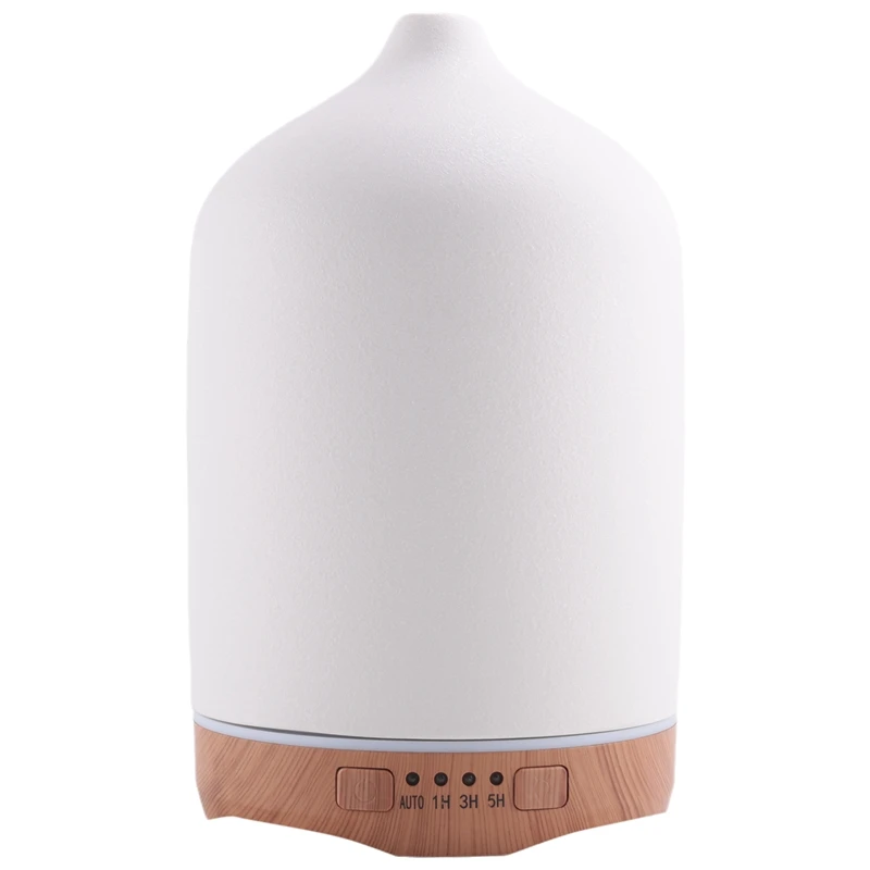 Difusor de aceite esencial de aromaterapia, humidificador de aire fresco con luces LED de 7 colores, difusor de cerámica para el hogar, 250ML