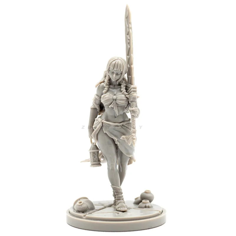 

38mm Beauty Soldier Resin Model Figure Gk Micro Miniature 3d Printed White Model Toy Unassembled And Unpainted Kit