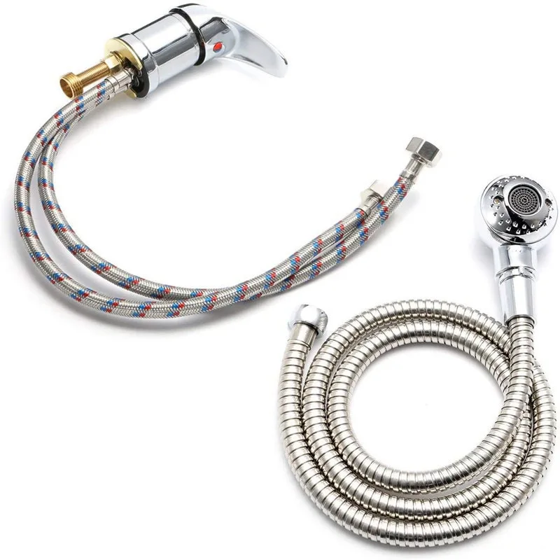 

Barber shop shampoo faucet hair salon shampoo bed hot and cold faucet switch with shower hose punch bed accessories