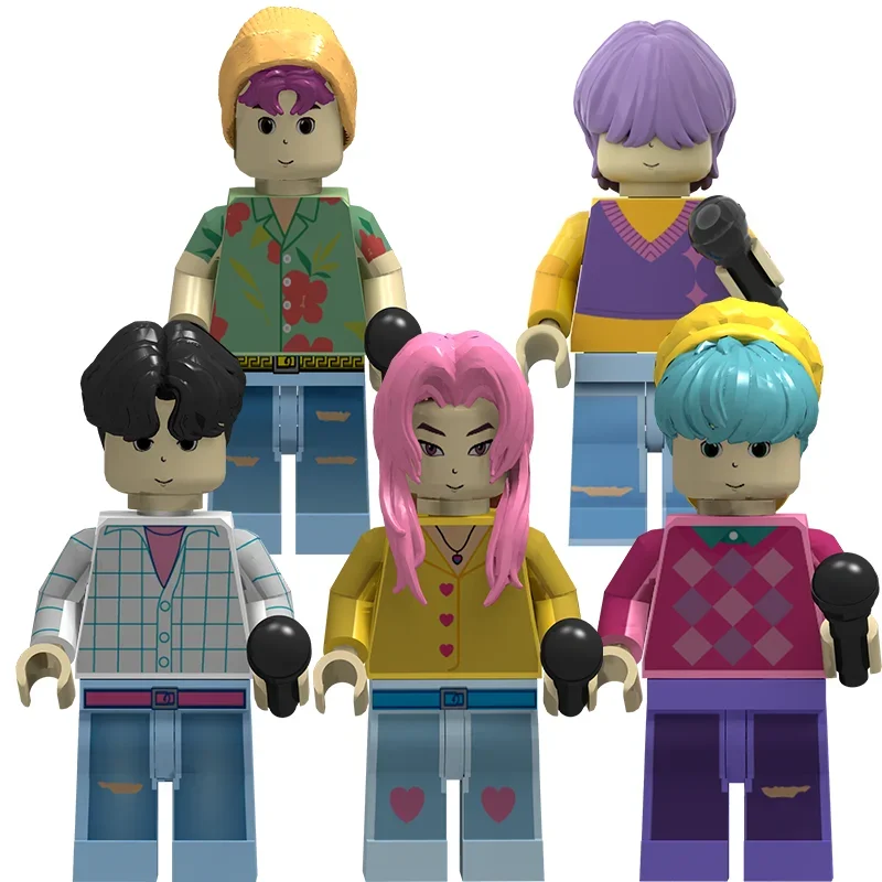 KPop Demon Hunters, a group of demon hunters, build blocks with Lumi and assemble toy building blocks with dolls - Image 2