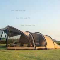 Large 8-10 Person Outdoor Family Camping Tent Double Layer Big Size Tent for Camping Glamping Tunnel Tent